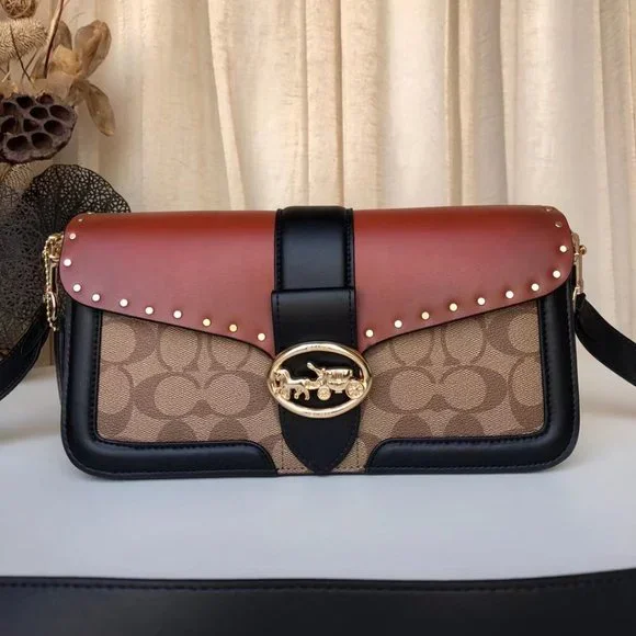 Coach | Bags | Coach Georgie Shoulder Bag In Colorblock Signature